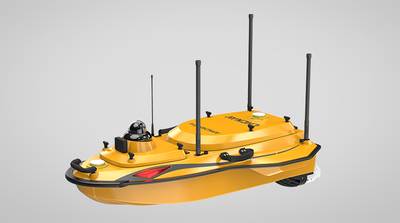 Apache 4 Pro - mise à l'eau d'un navire de surface sans pilote (USV) pour des levés hydrographiques