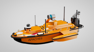 Apache 6 - lancement d'un navire de surface sans pilote (USV) pour la cartographie 3D sous-marine