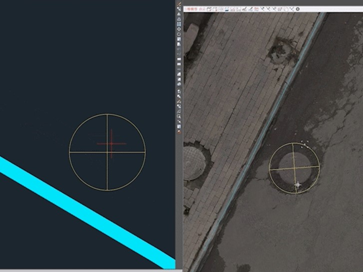 Un modelo 3D ligero de una intersección, generado en CoPre a partir del escaneo RS10.