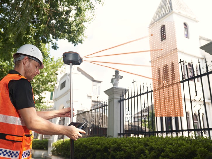 Receptor visual-LiDAR GNSS RTK ViLi i100 para topografía.