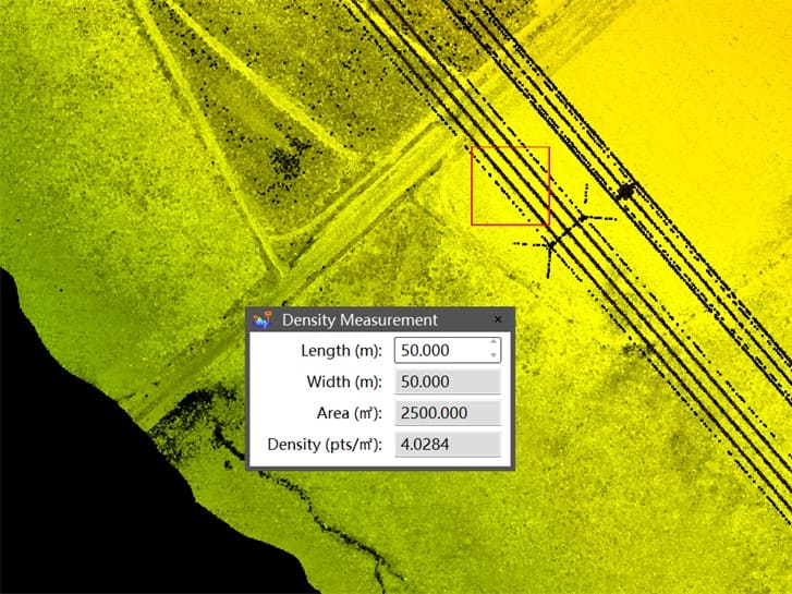 Fios de terra aéreos contínuos na nuvem de pontos do LiDAR