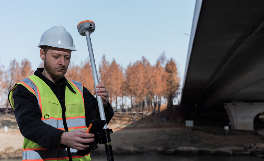 Survey points under the bridge