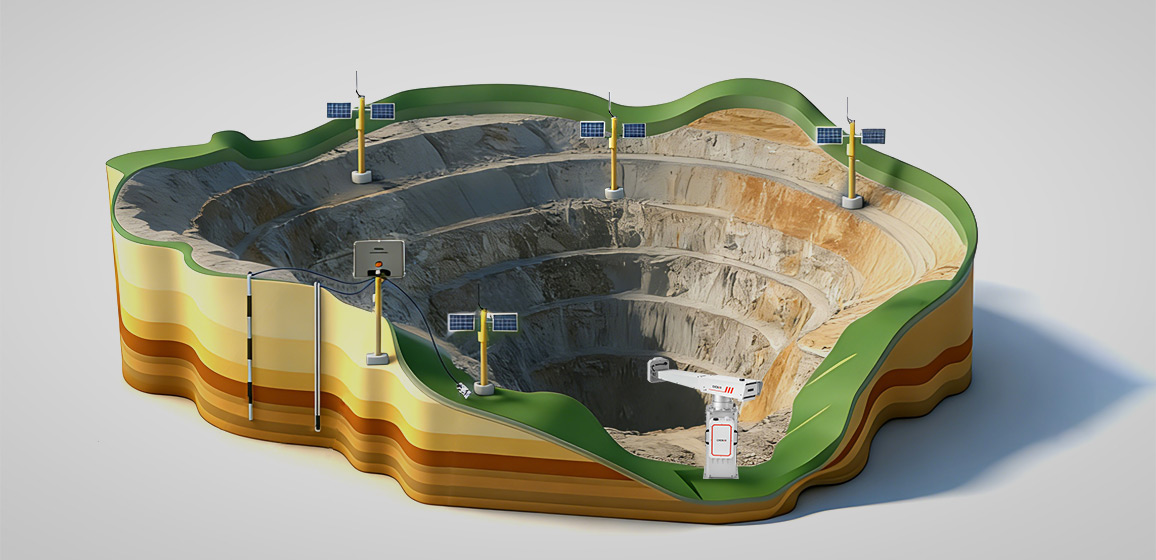 鉱山斜面安定性監視システム