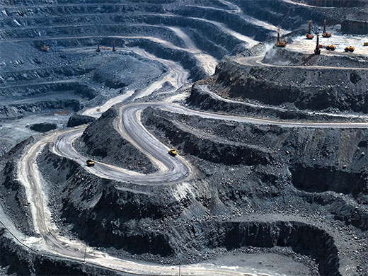 Monitoring systems for mining site slope stability and safety management.