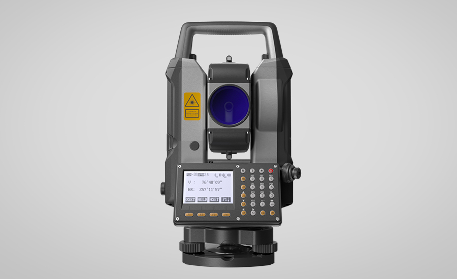 CHCNAV CTS-M100 total station front view with display and control panel.