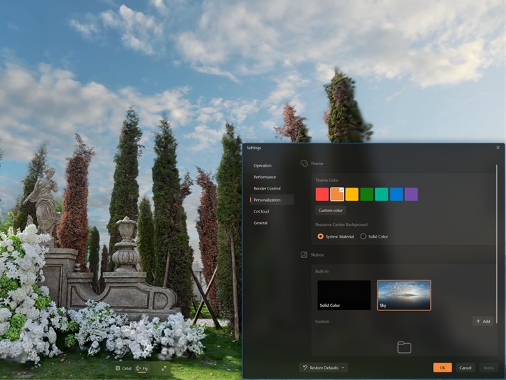 Personalizar escenas 3D en el software CHCNAV CoViewer