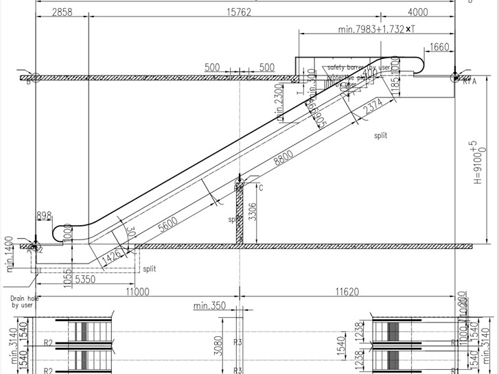 Punktwolke zur Vermessung in Autodesk Revit importiert.