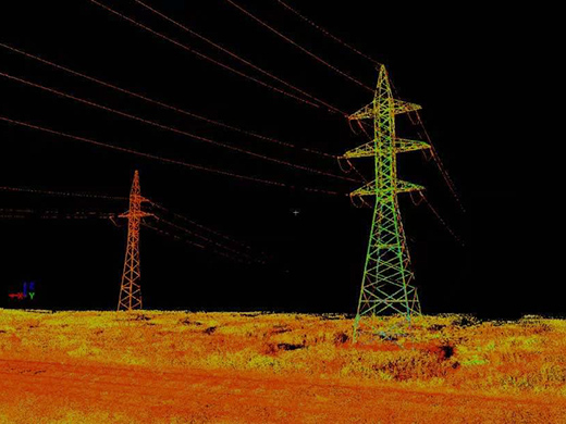 Surveillance des lignes électriques avec le LiDAR pour la gestion de la végétation.