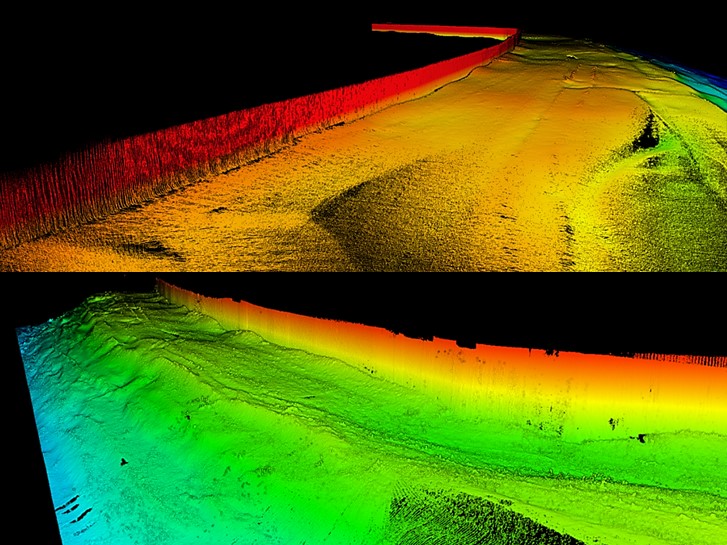 Nuvem de pontos de um veículo submerso